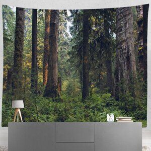 Olympic National Forest Wall Tapestry, Large Nature Lover Hippie style
